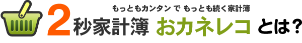もっともカンタンでもっとも続く家計簿 2秒家計簿 おカネレコ